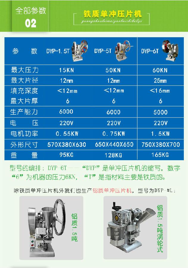 鐵質單沖壓片機